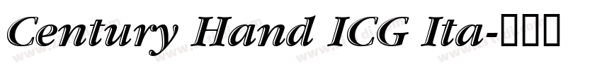 Century Hand ICG Ita字体转换